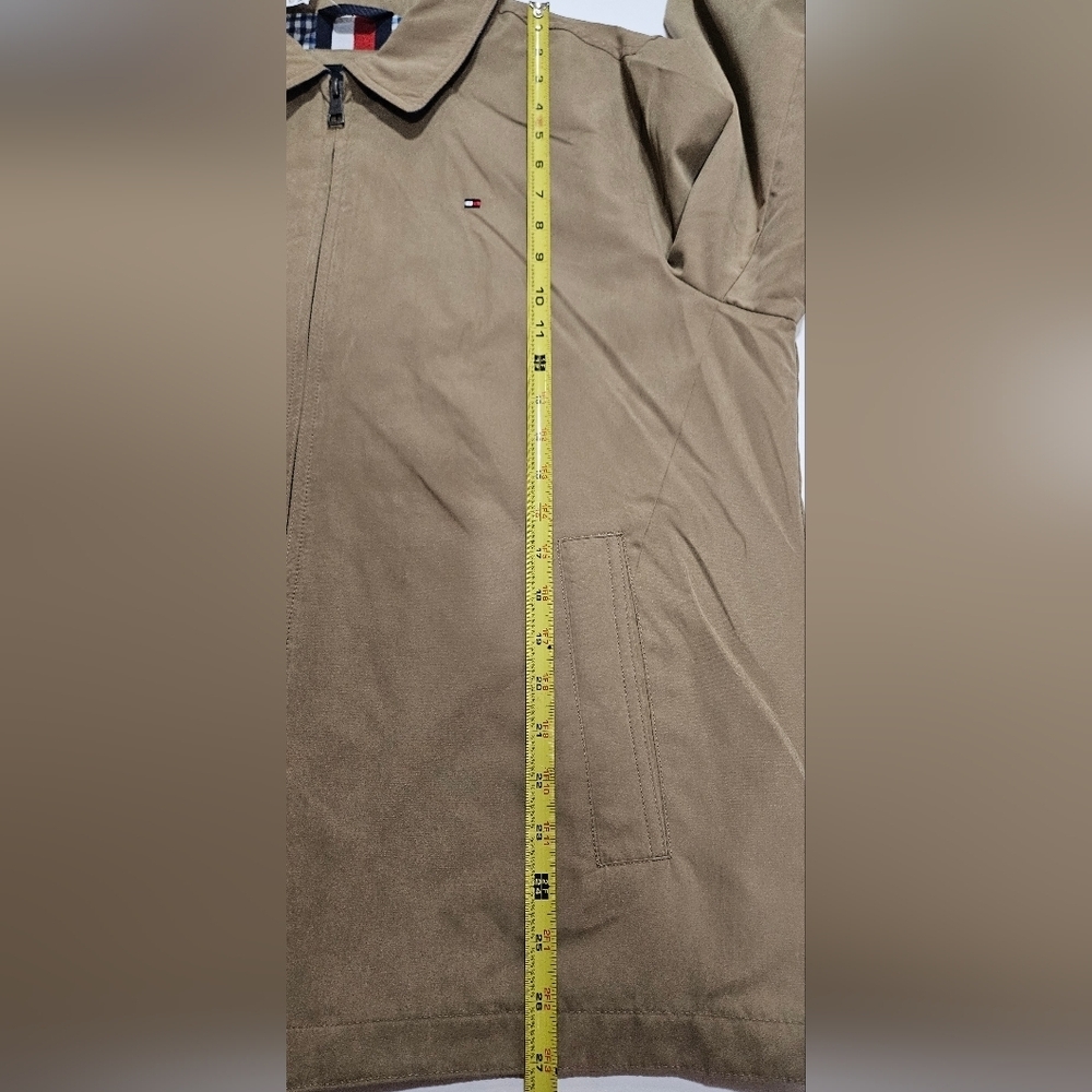NWT Tommy Hilfiger Men's Classic Front-Zip Filled Micro-Twill Jacket in Khaki - Picture 12 of 12